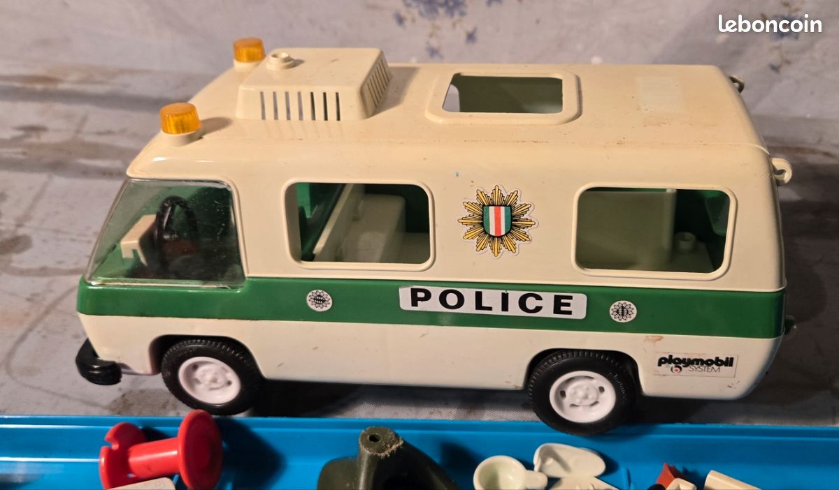 Lot playmobil camion police 1977 jouet ancien (image 6)