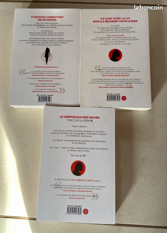 3 romans de la trilogie "série 9" de marc levy - neufs jamais lus (image 3)
