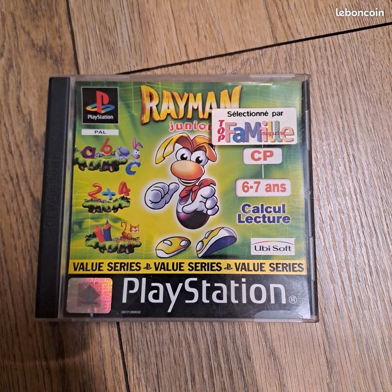 Jeu PS1 Rayman Junior - Éducatif (6-7 Ans) Lecture/Calcul - Très Bon état Complet