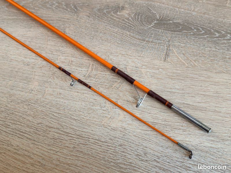 Canne à pêche vintage Produits Grands Lacs Métal Bâton de