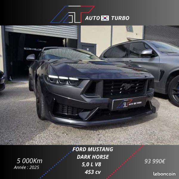 Ford MUSTANG FASTBACK 5.0 V8 453CH DARK HORSE / PAS DE MALUS / CERAMIQUE COMPLETE / PPF / EXTENSION (image 3)
