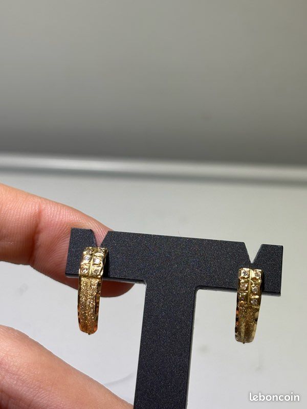 Boucles d’oreilles diamants en Or 18K (image 9)