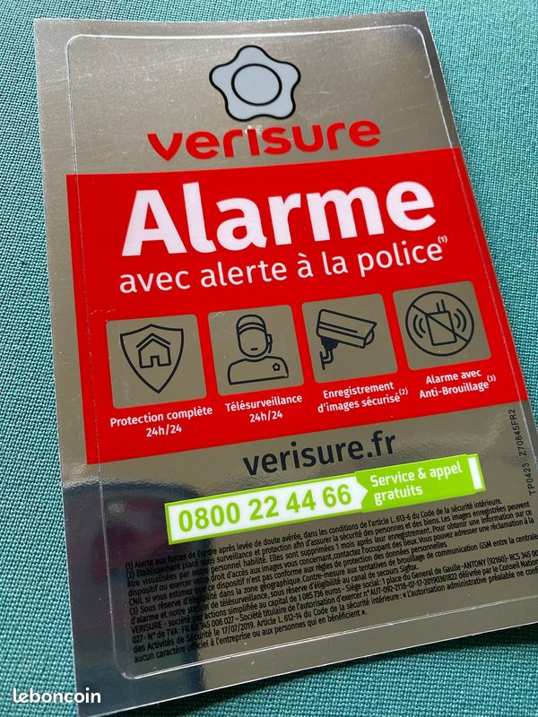 PLAQUE VERISURE MODÈLE 2023 24 cm X 15 cm NEUVE EUR 37,99 - FR