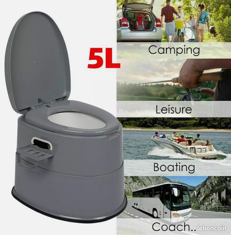 Toilette Portable Camping-car Avec Chasse D'eau Pédale - 20L - Neuve