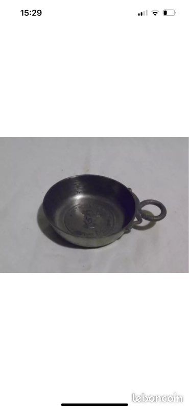 Tastevin En Étain De Paris - Verre à Dégustation Vintage