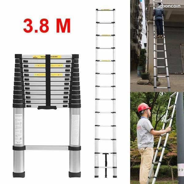 Echelle Telescopique Alu 3,80m - NEUVE - Livraison gratuite en Europe ⭐⭐⭐ (image 1)