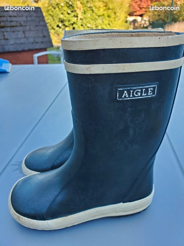 Aigle Bottes De Pluie Garcon 27 Bottes Pluie Enfant Orange En