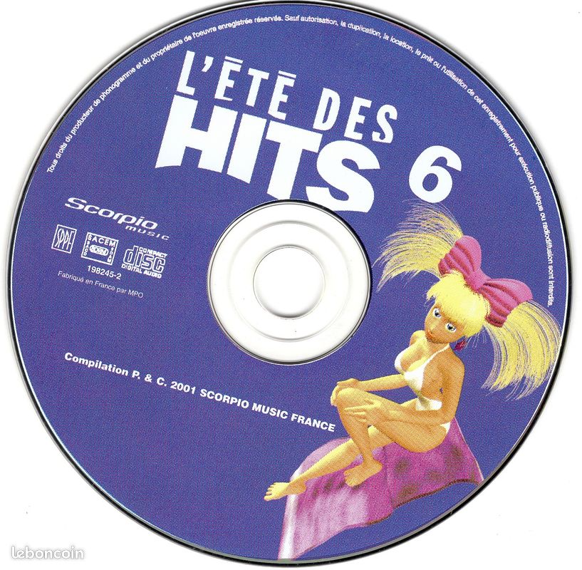 CD - L'été des Hits - 2001 - Numéro 6 (image 3)