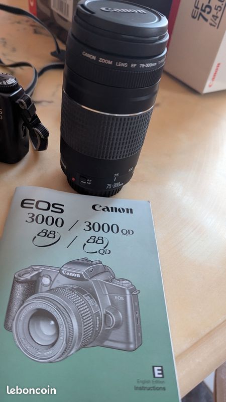 Canon EOS 300v – Appareil Photo Argentique Reflex 35 Mm, Monture EF, Très Bon état
