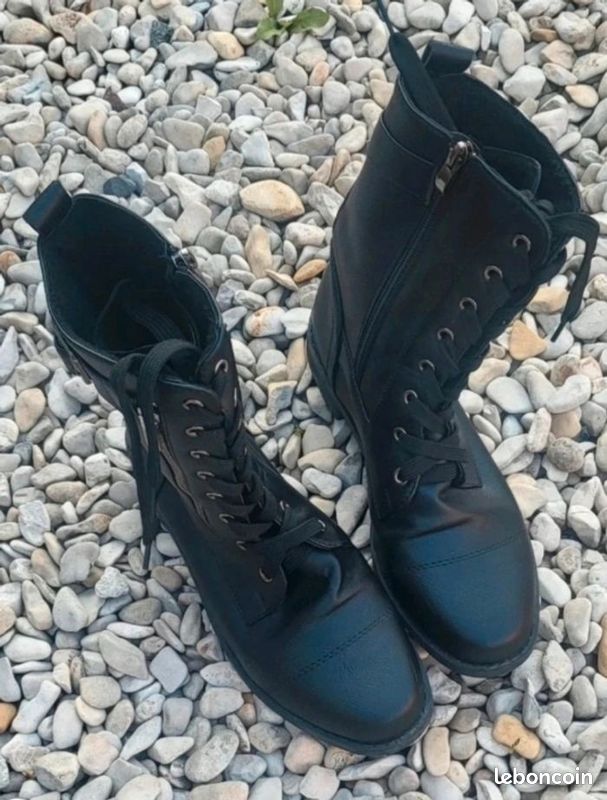 Bottines simili cuir taille 38 (image 3)