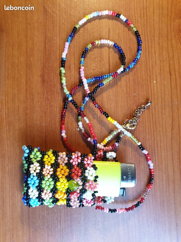 Collier sac perles rocailles (image 2)