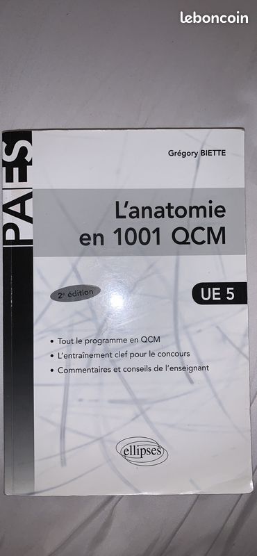 Livre entraînement QCM anatomie médecine paces/pass (image 4)