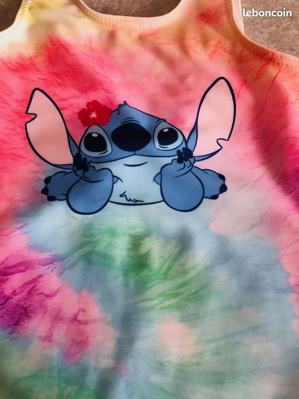 Maillot de bain Fille pièce Motif Stitch Gémo 6/7 ans