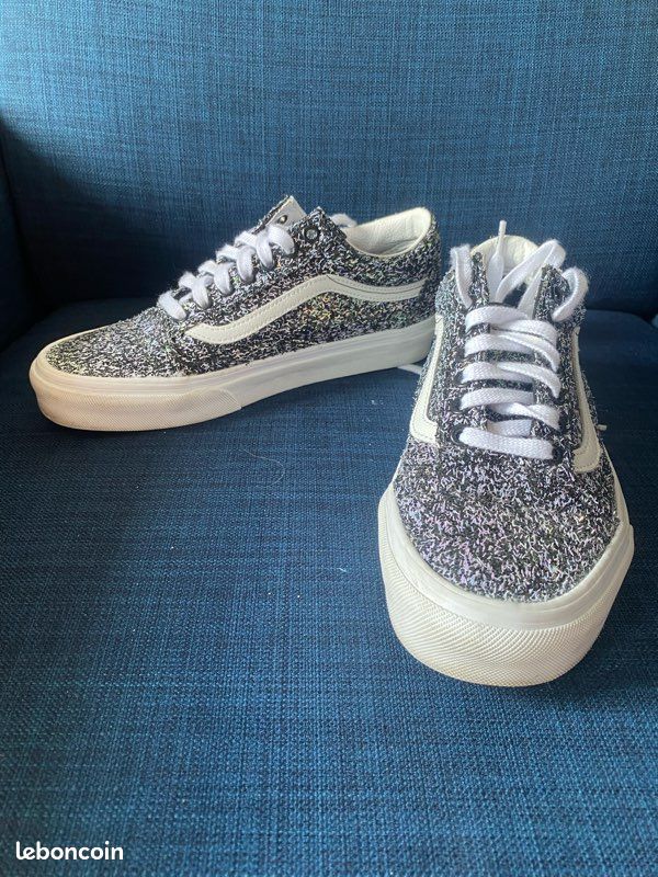 Chaussure Vans Old Skool Argent Vans Old Skool à Paillettes 39