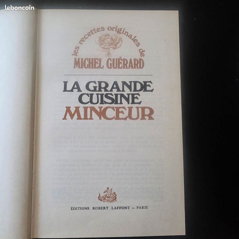 RARE EN CET ÉTAT Michel guerard la grande cuisine minceur-Édition Robert Laffont-Super État (image 3)