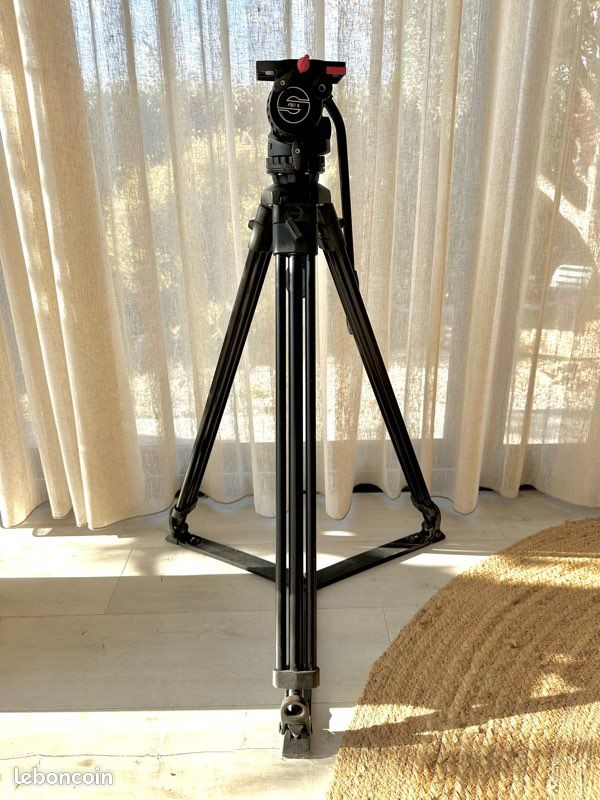 Trépied Sachtler FSB 6 Avec Tête Fluide, Fabrication Allemande, Pour Caméra