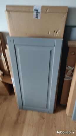 BODBYN Porte élément bas d'angle, 2pcs, gris, 25x80 cm