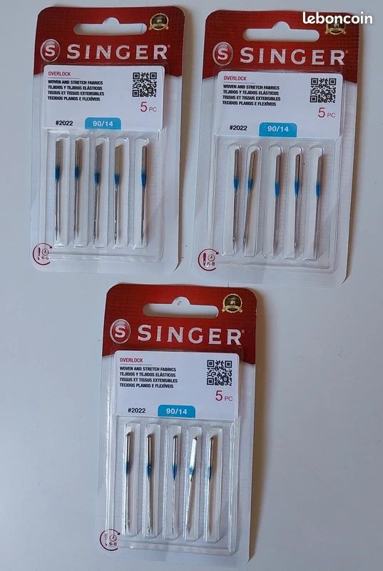 Lot 10 Aiguilles Surjeteuse Singer 100/16 - Tissus Lourds Et Extensibles