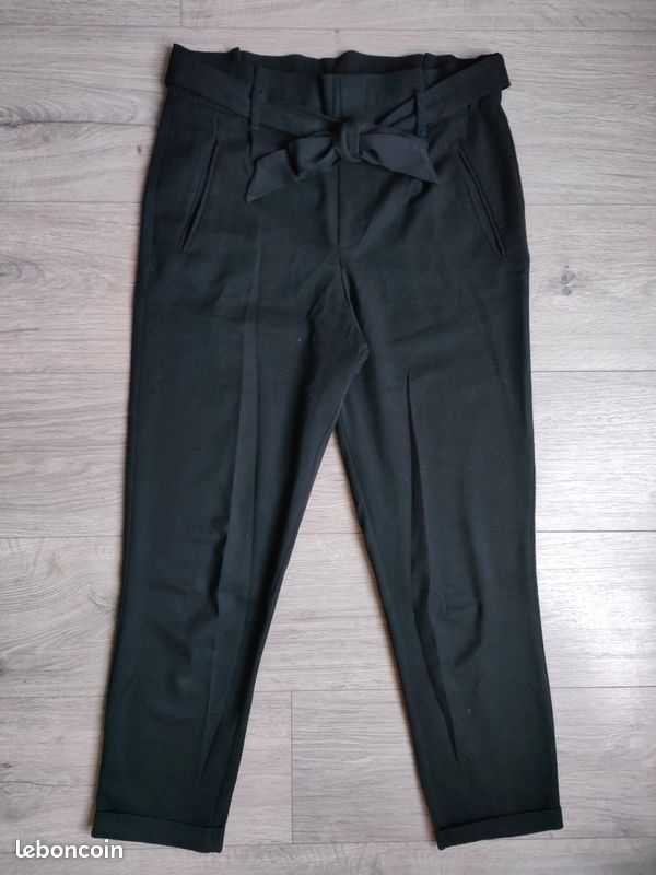 Pantalon taille haute noir S Zara Vêtements