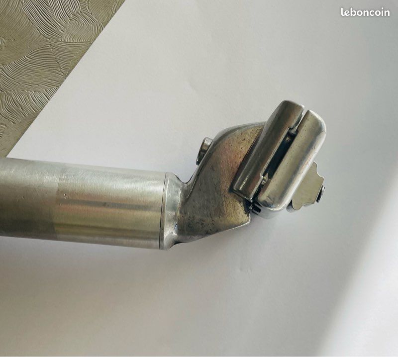 Tige De Selle Vélo Alu 25,4x300mm – Sans Chariot, Style Chandelle, Argent, Vintage