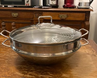 Wok Induction WMF Macao Wok Ensemble 4 Pièces 36 Cm, Base Universelle TransTherm Staub Gusseisen Wok Induction WMF Macao Wok Ensemble 4 Pièces 36 Cm, Base Universelle TransTherm Staub Gusseisen