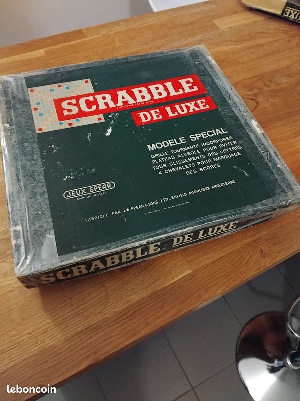 Scrabble De Luxe Habourdin 1989 – Plateau Alvéolé Complet – Bon état