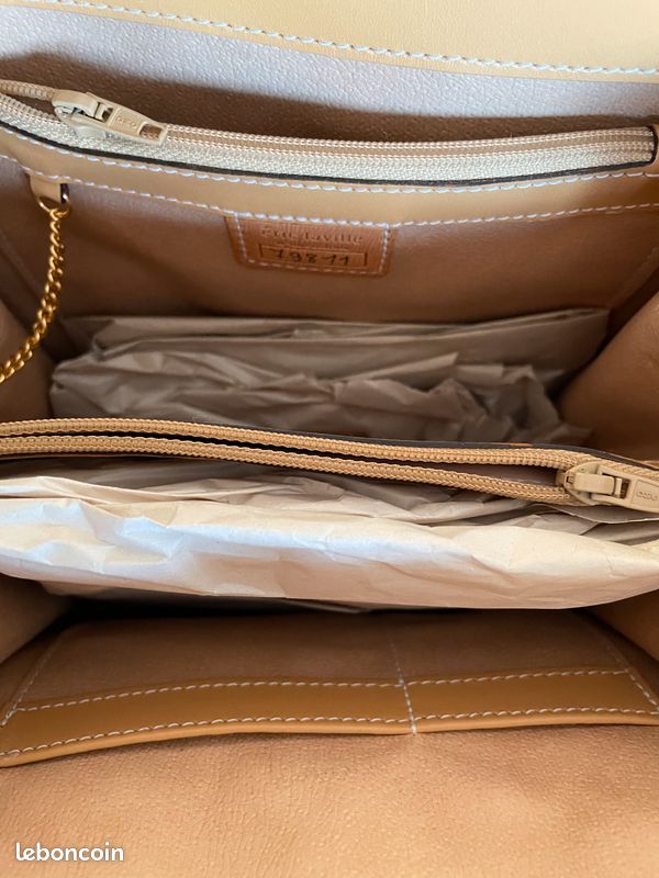 Sac à main beige Eric Laville neuf (image 7)