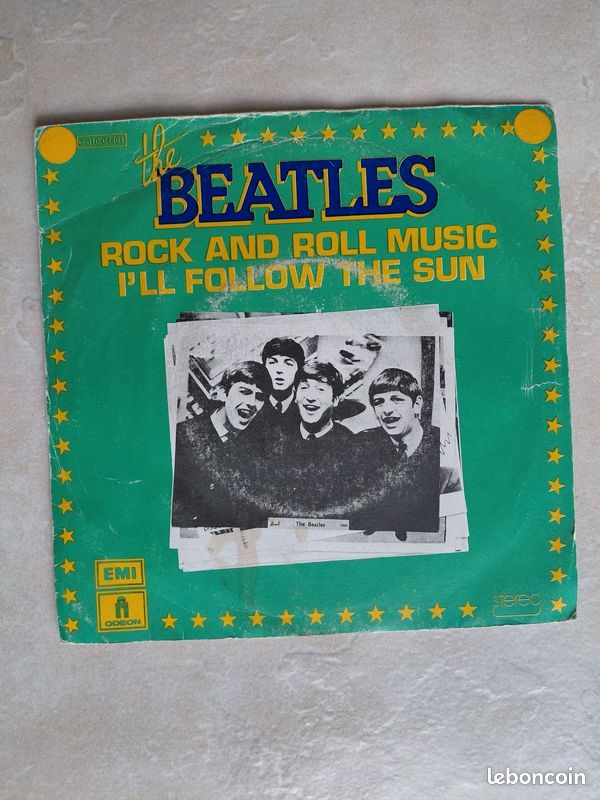 Beatles Lot 7 vinyle 45t vintage années 60 et 70 Pressage France, UK, Belgique etc.. Bon état· (image 6)
