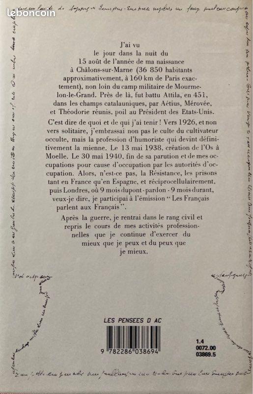 Livre de Pierre Dac « Les pensées » - très bon état (image 2)