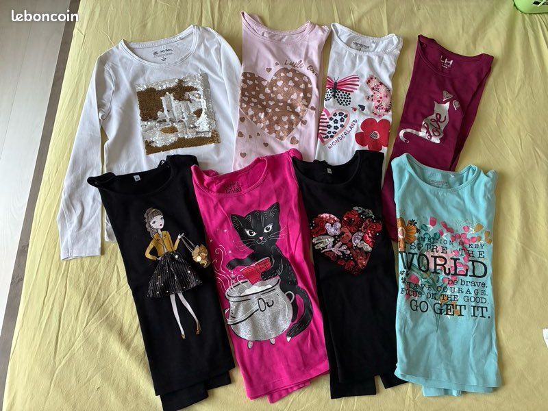 T-shirts fille manches longues 8 ans (image 1)