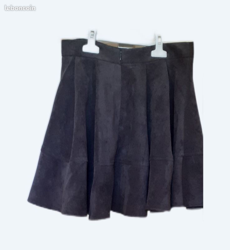 Mini Jupe Jupe Velours Patineuse Jupe Patineuse Noire En Velours