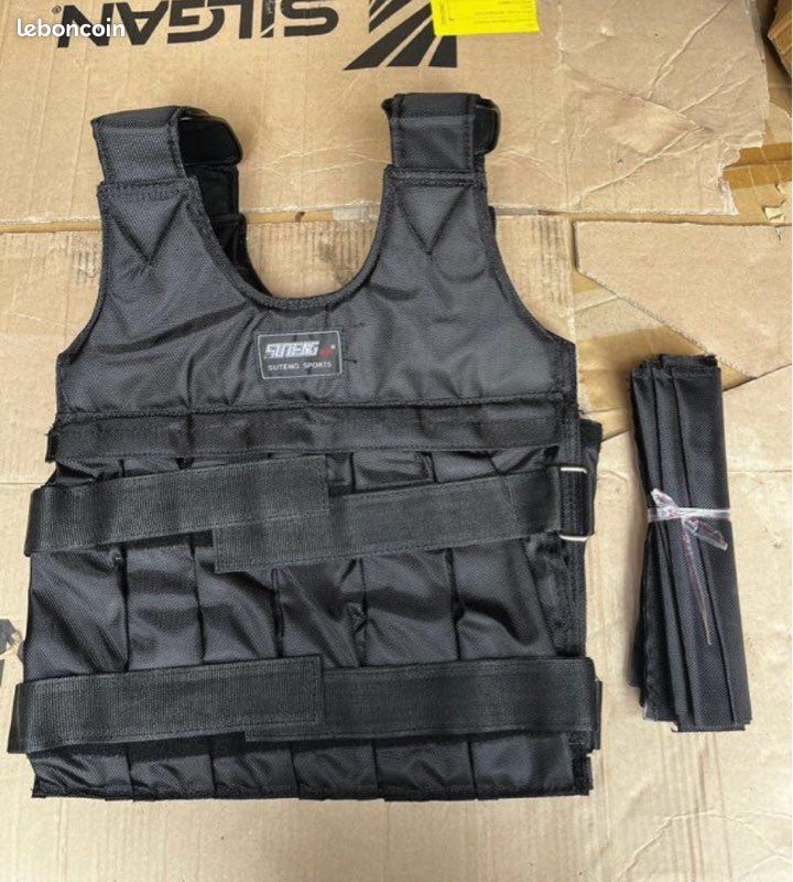 Gilet Lesté De Running Noir - Musculation Ajustable 36x35cm