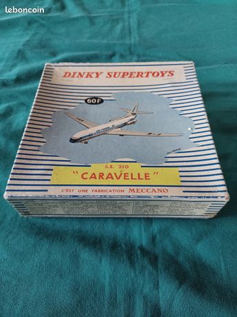 Dinky Toys Modèle 60F MECCANO, CARAVELLE SE 210 Avion de ligne Air France - France
