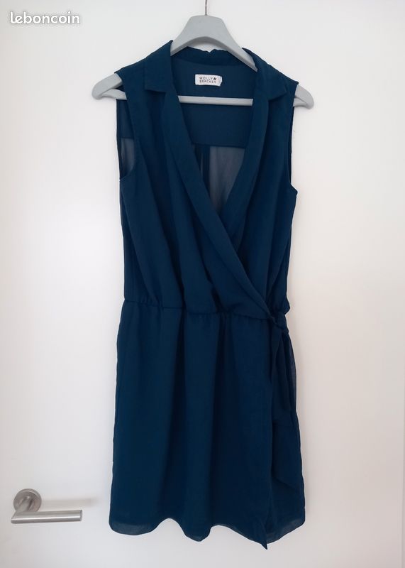 Robe Molly Bracken Noire - Taille M/38, Longueur 89cm, Sans Manches - Occasion En Très Bon état