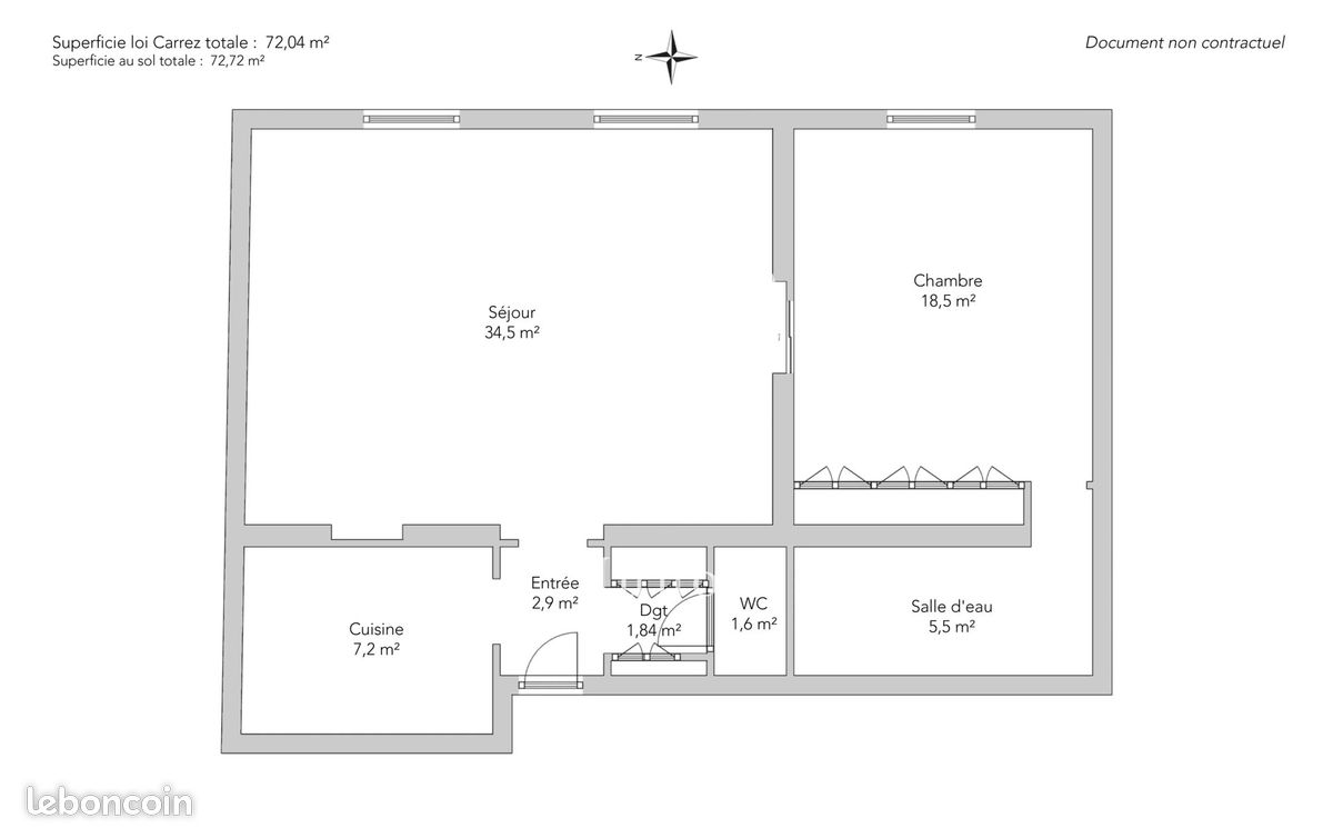 Appartement 2 pièces 72 m² (image 10)