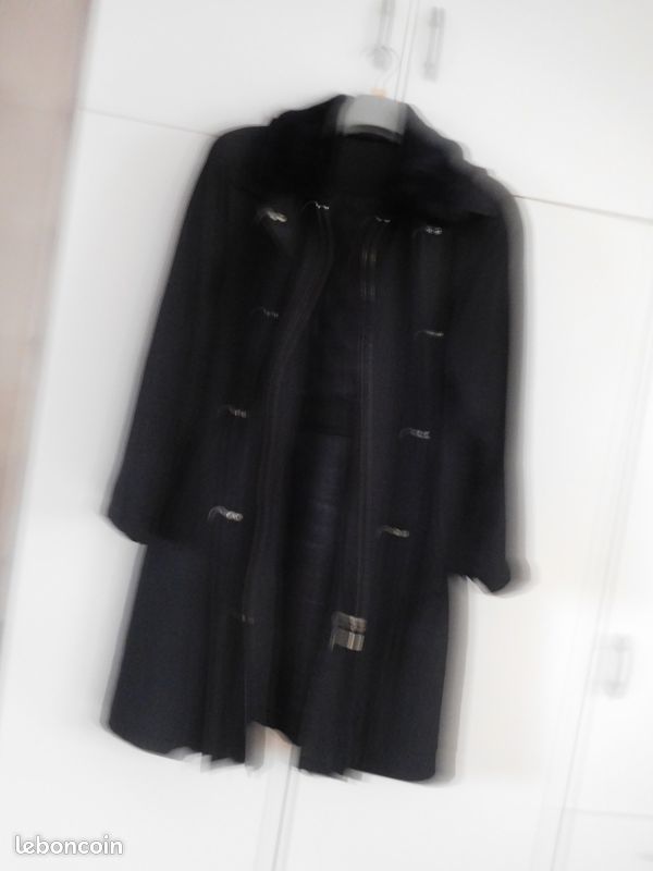 Beau manteau noir matelassé "CANDA" T42/44 (image 2)
