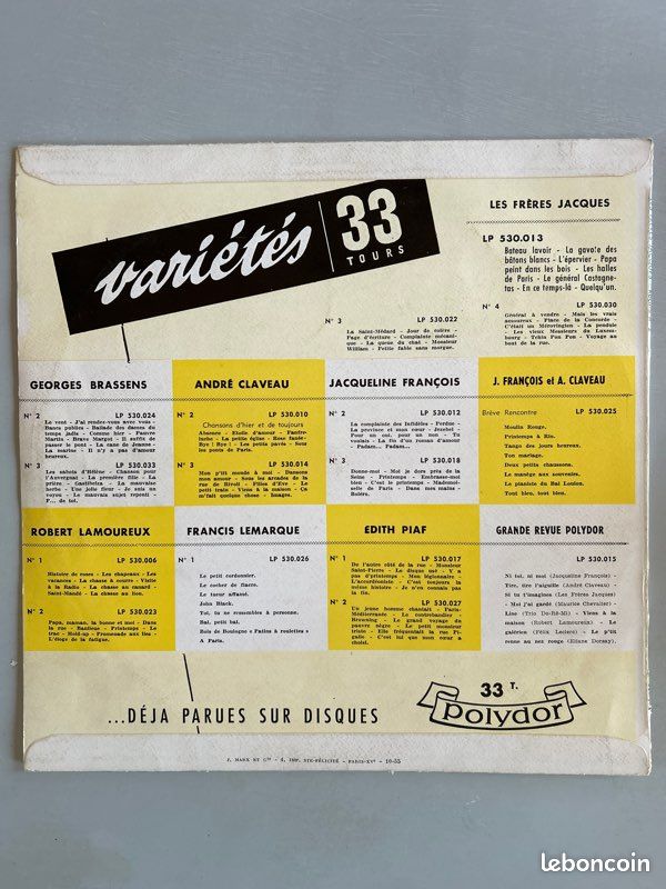 Vinyle Les Frères Jacques – Récital N° 2 - 2eme Série (image 2)