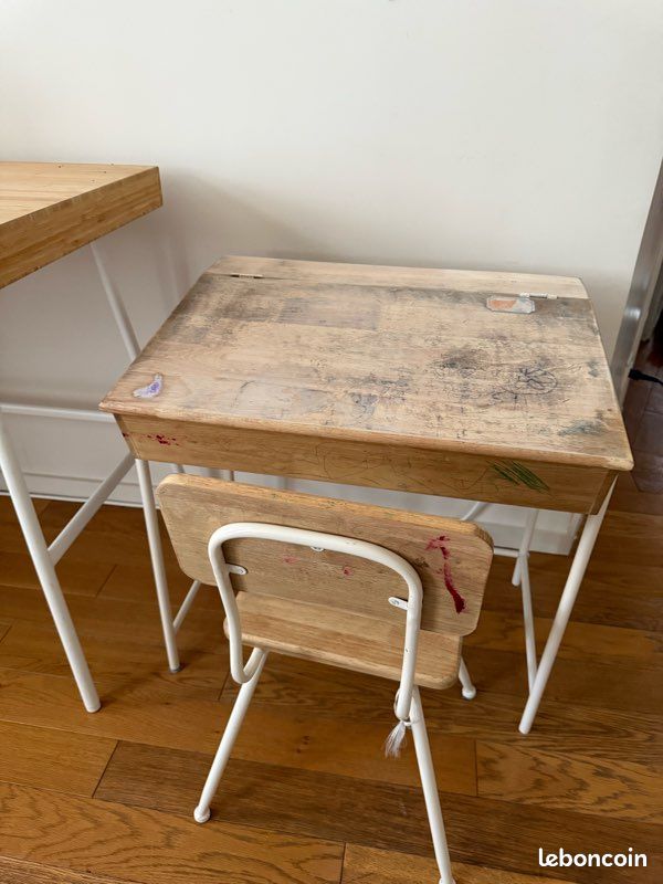 Bureau d’écolier en bois + chaise Zara Home (image 6)