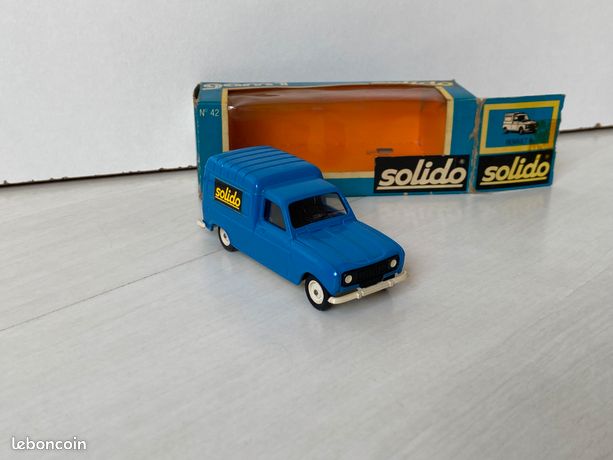 f SOLIDO MADE FRANCE 1976 RENAULT 4 F4 FOURGONNETTE POSTES PTT POSTE 1/43 42Aa