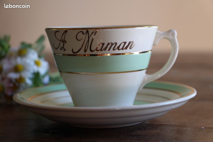 Tasse ancienne marquée "A Maman" (image 4)