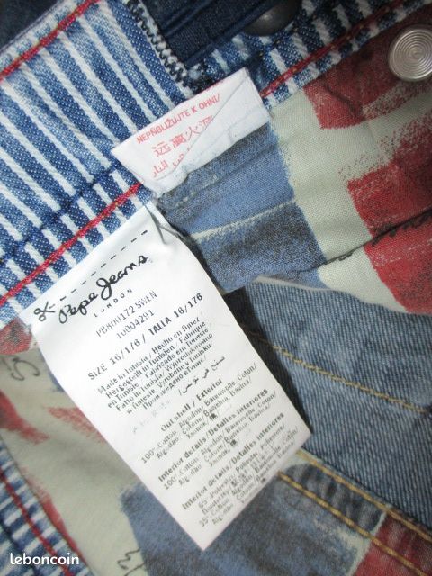 Jeans Pepe Jeans Garçon – Taille 176/16/L, Bleu Clair – 100 % Coton, Style Sportif – Neuf Sans étiquettes