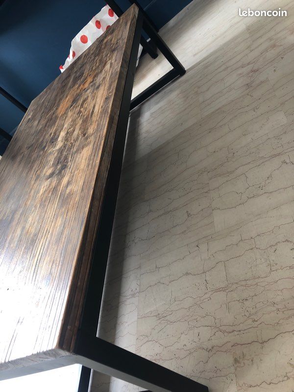 Table basse bois patiné 130 x 70 (image 2)