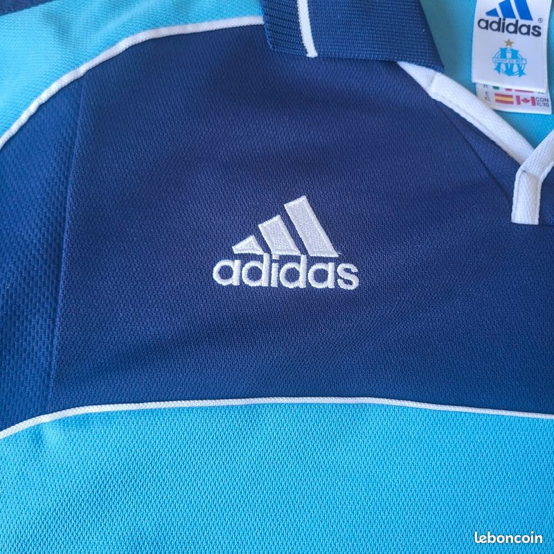 Maillot Extérieur Olympique De Marseille – Saison 2000-2001 – Adidas – Taille XL – Homme (occasion)