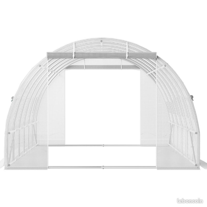 Serre jardin 18m² 6x3x2m BLANCHE Serre tunnel serre maraicher 18m² serre potager tomate plantation (image 5)