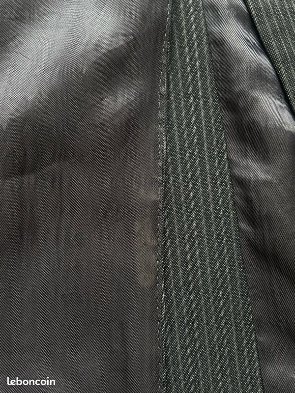 Blazer Veste de Costume Massimo Dutti Homme Gris Rayures Noires Taille 52 (image 9)