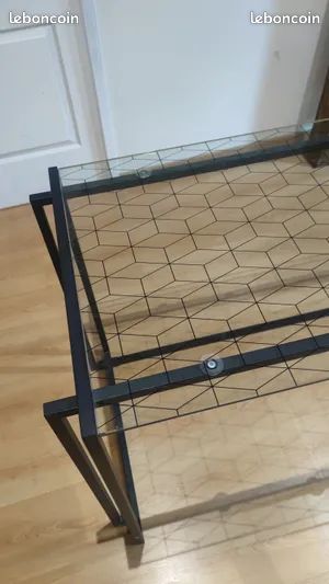 Bureau verre et metal (image 2)