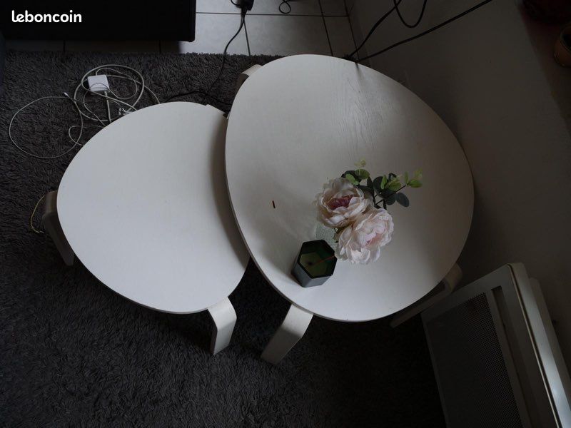 2 Tables de salon blanches (image 2)
