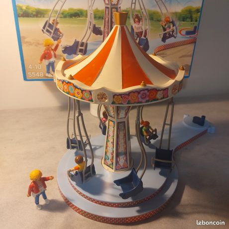 Playmobil 5548 - Manège De Chaises Volantes - Bon état Avec Moteur - Sans Personnages