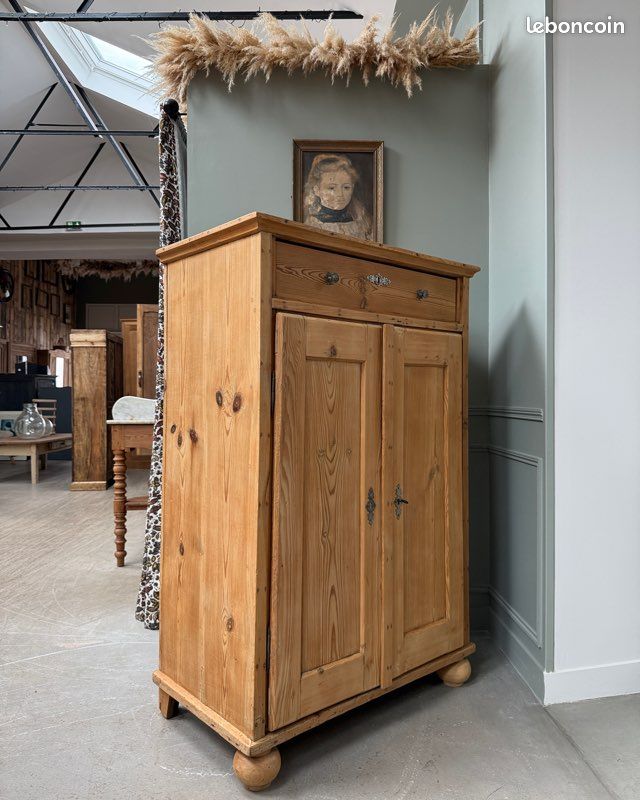Buffet haut ancien campagne chic (rénové) (image 8)