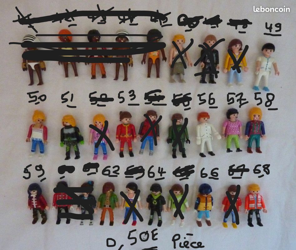 Figurines Playmobil de 0,50E pièce à 0,75E pièce (image 2)